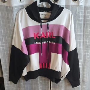 Karl Lagerfeld Black and White Hoodie